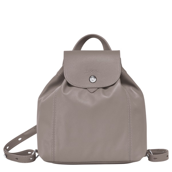 Longchamp Le Pliage Cuir Xs Leather Backpack in Gray